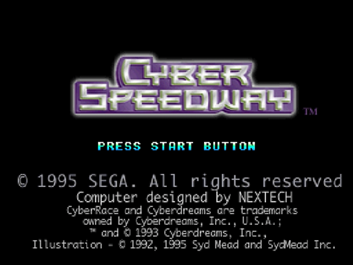 Cyber Speedway title screen for Sega Saturn